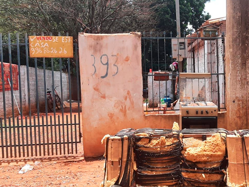 Casa onde jovem foi presa em Sidrolândia