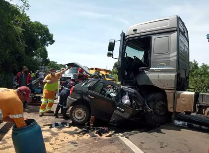 Casal e dois filhos morreram em acidente na BR-163 em dezembro de 2021