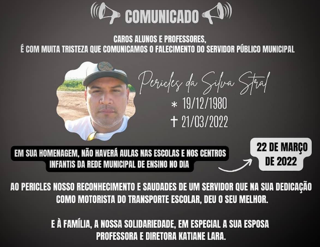 Prefeitura prestou uma homenagem à vítima
