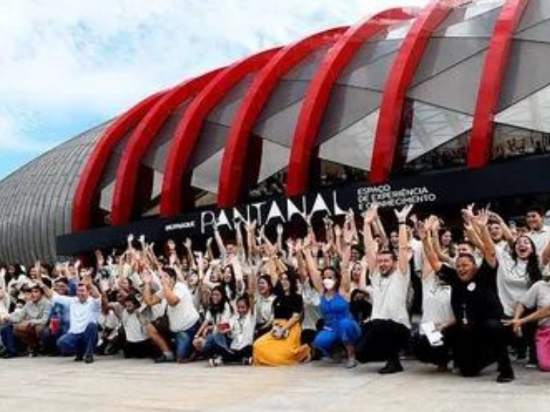 Alunos estiveram no Bioparque Pantanal na manhã desta quarta-feira (30)