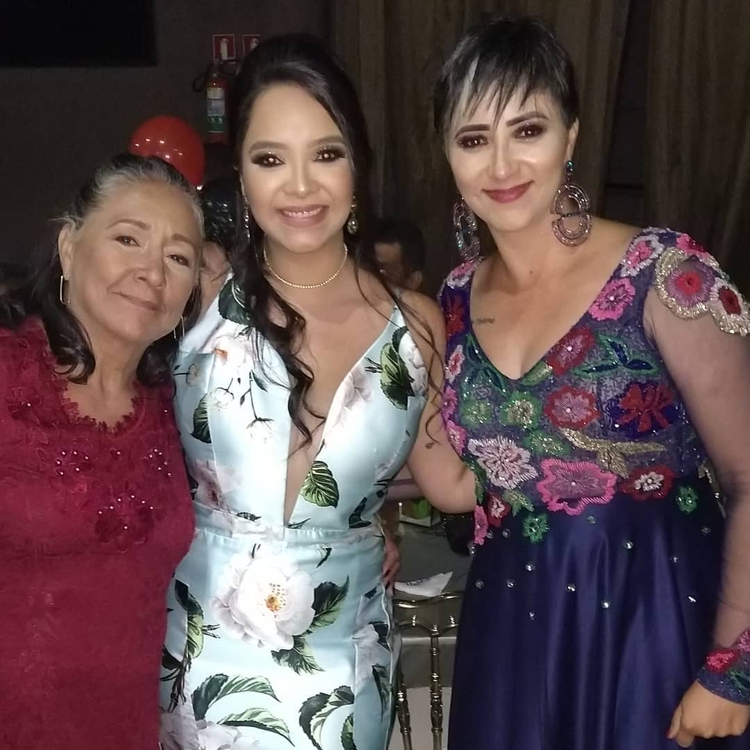 Rita ao lado de Luísa (neta) e Márcia (filha)