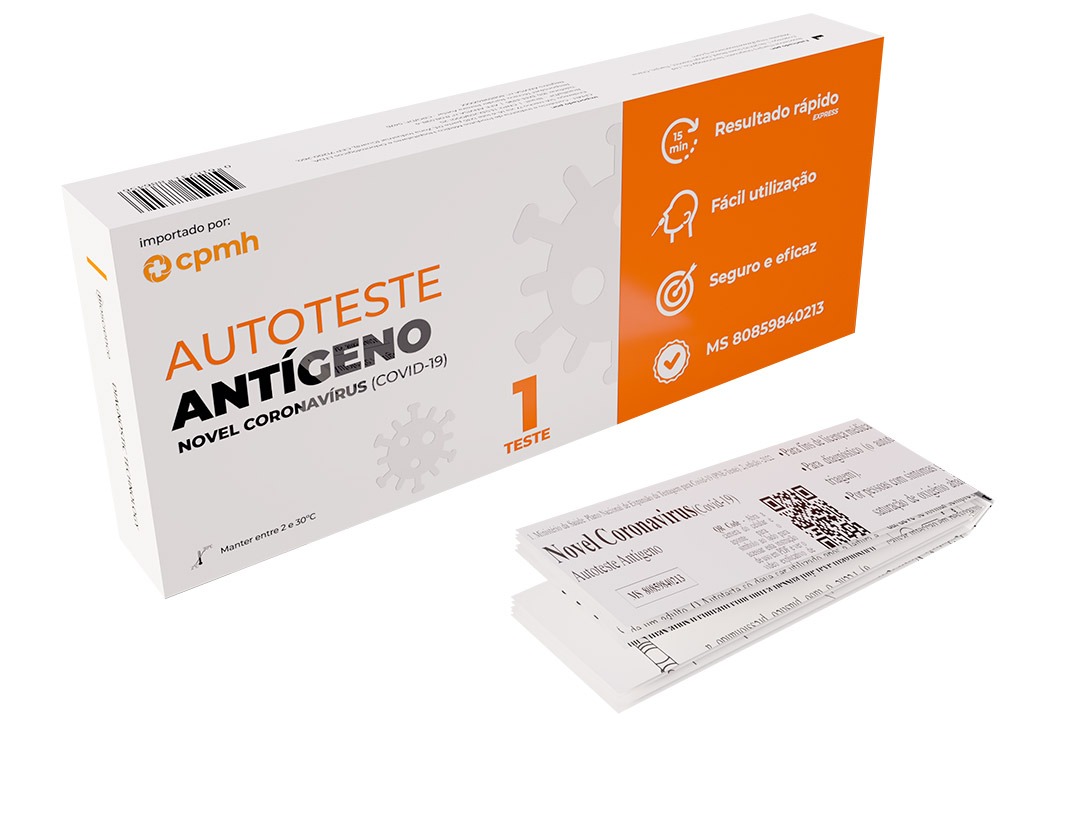 O Autoteste Novel (CPMH) pode ser utilizado entre o 1° e o 7° dia do início de sintomas