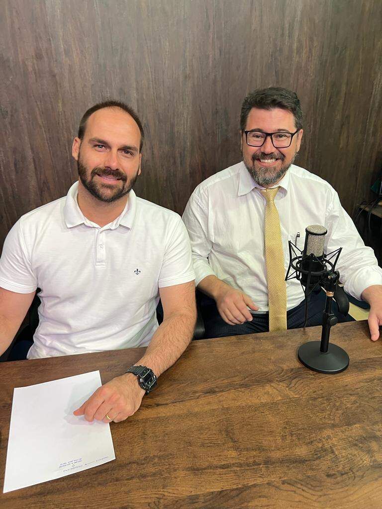 Eduardo Bolsonaro e Marcos Pollon