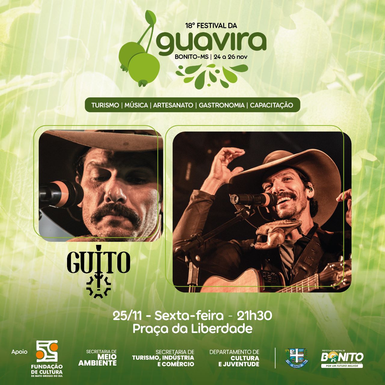 18ª edição do Festival da Guavira terá show de Alex e Yvan 18ª edição do Festival da Guavira terá show de Alex e Yvan