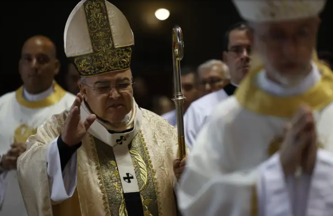 Arcebispo do Rio de Janeiro, Cardeal Dom Orani João Tempesta, celebra missa em sufrágio do Papa Francisco na Catedral Metropolitana