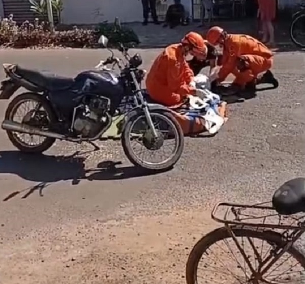 Acidente entre moto e bicicleta mobiliza equipes de resgate em Aquidauana
