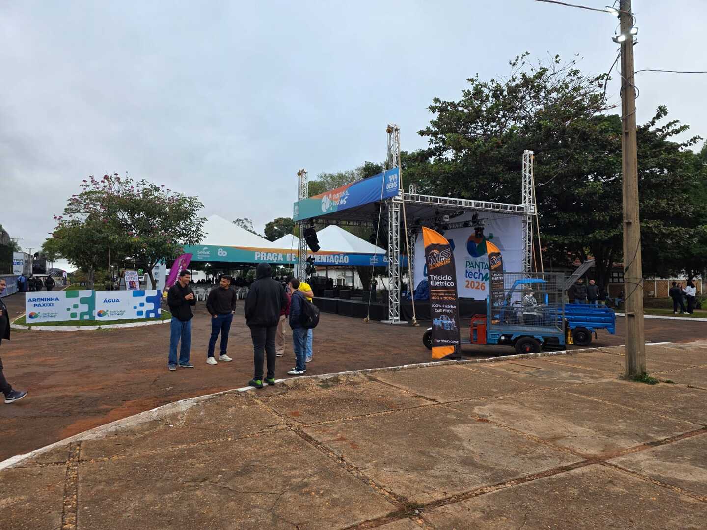 Estrutura pronta para receber o público na terceira edição do Pantanal Tech MS