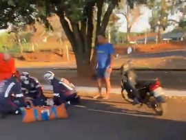 Acidente em rotatória mobiliza equipes de resgate em Aquidauana