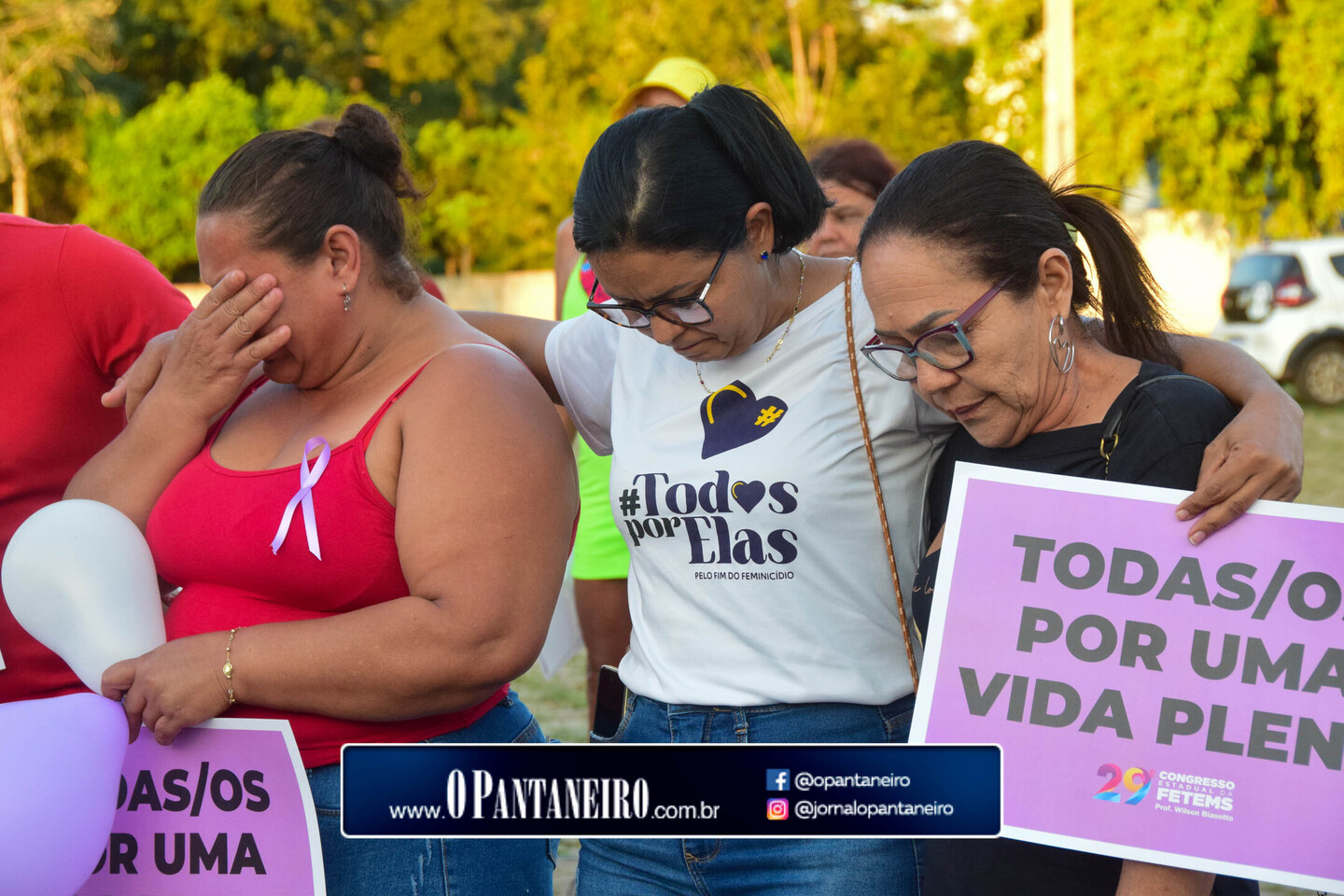 Caminhada pelo fim do feminicídio mobiliza população em Anastácio8